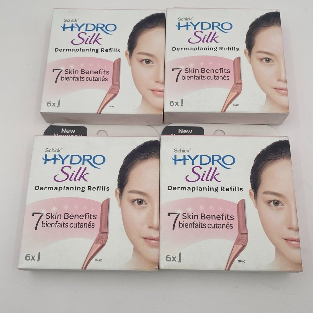 (4) unopened boxes of Schick Hydro Silk Dermaplaning Refills